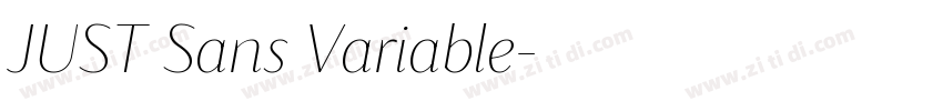 JUST Sans Variable字体转换